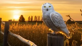 glowing-snowy-owl-perched-fence-golden-sunrise_899449-129392.jpg
