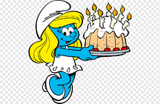 png-transparent-the-smurfs-with-cake-smurfette-birthday-the-smurfs-de-smurfen-greeting-note-ca...png